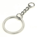 Maxbell 30 Pieces Alloy Split Keyring with Chains 28mm