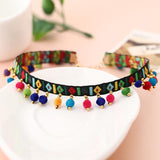 Maxbell Retro Ethnic Embroidery Floral Choker Necklaces for Women Match Any Dress