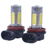 Maxbell 2 Piece Car White H8 H11 COB 7.5W LED Fog Light Daytime Running Lamp Bulbs