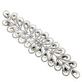 Maxbell Gorgeous Diamante Trim Motif Rhinestone Bridal Applique for Wedding Dress Decor Hot Fix or Sew On