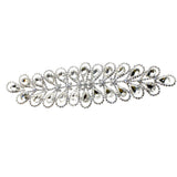 Maxbell Gorgeous Diamante Trim Motif Rhinestone Bridal Applique for Wedding Dress Decor Hot Fix or Sew On