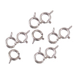 Maxbell Sterling Silver Spring Ring Clasp Bracelet Chain Connector 6mm Pack of 10PCS Silver#4