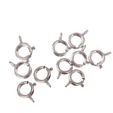 Maxbell Sterling Silver Spring Ring Clasp Bracelet Chain Connector 6mm Pack of 10PCS Silver#4