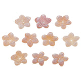 Maxbell 10 Pieces Beautiful Pink Natural Freshwater Shell Charms Beads for DIY Jewelry Making Flower Shape