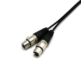 Maxbell Male to Female XLR to 6.35mm Female Stereo Jack 3 Pin XLR Mic Cable Cord 1ft