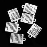 Maxbell 100 Pieces Pendants Charms Necklace Tags Antique Tibetan Silver 15x10mm for Jewelry Crafts Making Design