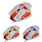 Maxbell 4000 DPI 7 Buttons LED USB Optical Wired Gaming Mouse for Pro Gamer White