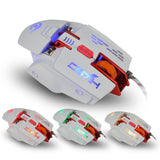 Maxbell 4000 DPI 7 Buttons LED USB Optical Wired Gaming Mouse for Pro Gamer White