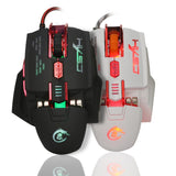 Maxbell 4000 DPI 7 Buttons LED USB Optical Wired Gaming Mouse for Pro Gamer White