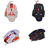 Maxbell 4000 DPI 7 Buttons LED USB Optical Wired Gaming Mouse for Pro Gamer White