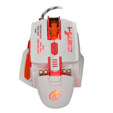 Maxbell 4000 DPI 7 Buttons LED USB Optical Wired Gaming Mouse for Pro Gamer White