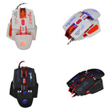 Maxbell 4000 DPI 7 Buttons LED USB Optical Wired Gaming Mouse for Pro Gamer White