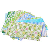 Maxbell 25 Pieces Green Cotton Fabric DIY Sewing Quilting Cloth Bedding Patchwork 20x10cm