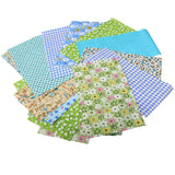 Maxbell 25 Pieces Green Cotton Fabric DIY Sewing Quilting Cloth Bedding Patchwork 20x10cm