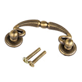 Maxbell Fashionable Stylish Durable Antique Home Cabinet Door Drawer Handle with 2 Screws Door Hardware 62mm Brass