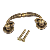 Maxbell Fashionable Stylish Durable Antique Home Cabinet Door Drawer Handle with 2 Screws Door Hardware 62mm Brass