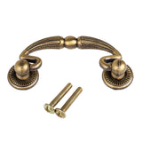 Maxbell Fashionable Stylish Durable Antique Home Cabinet Door Drawer Handle with 2 Screws Door Hardware 62mm Brass