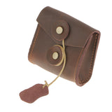 Maxbell PU Leather Storage Bag Cover Brown Pouch Case for Charger Adapter Cable Headsets