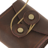 Maxbell PU Leather Storage Bag Cover Brown Pouch Case for Charger Adapter Cable Headsets