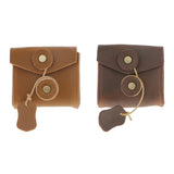 Maxbell PU Leather Storage Bag Cover Brown Pouch Case for Charger Adapter Cable Headsets