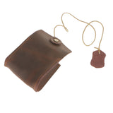 Maxbell PU Leather Storage Bag Cover Brown Pouch Case for Charger Adapter Cable Headsets