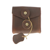 Maxbell PU Leather Storage Bag Cover Brown Pouch Case for Charger Adapter Cable Headsets