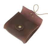 Maxbell PU Leather Storage Bag Cover Brown Pouch Case for Charger Adapter Cable Headsets