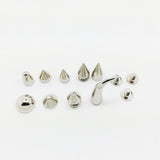 Maxbell 90 Set Punk Decorative Cone Spikes Screwback Studs Case Kit
