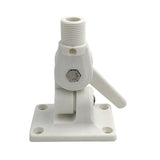 Maxbell White Nylon Ratchet Bracket Radio Antenna Deck Mount Marine Boat Yacht