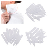 Maxbell 200 PIECES COLLAR BONES STIFFENERS STAYS INSERTS FOR MEN WOMEN FORMAL DRESS SHIRTS PLASTIC WHITE 2.5''
