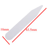 Maxbell 200 PIECES COLLAR BONES STIFFENERS STAYS INSERTS FOR MEN WOMEN FORMAL DRESS SHIRTS PLASTIC WHITE 2.5''