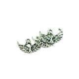 Maxbell Lots of 50 Tibetan Silver Swan Pendant For Necklace Bracelet Jewelry Findings DIY Making