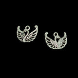 Maxbell Lots of 50 Tibetan Silver Swan Pendant For Necklace Bracelet Jewelry Findings DIY Making