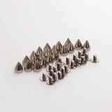 Maxbell Pack of 20PCS Cone Spike With 20 Matching Screw for Punk Shoes Jacket Bracelet Goth Apparels Bags Clothing DIY Accessory