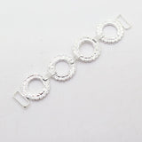 Maxbell 2 Pieces 4 Circle Round Rhinestone Bikini Connectors Shoes Buckle Link Chain for Swimwear