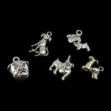 Maxbell 30 Pieces 5 Styles Mixed Lovely Pet Dog Charms Pendants DIY Jewelry Making