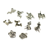 Maxbell 30 Pieces 5 Styles Mixed Lovely Pet Dog Charms Pendants DIY Jewelry Making