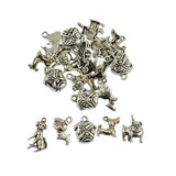 Maxbell 30 Pieces 5 Styles Mixed Lovely Pet Dog Charms Pendants DIY Jewelry Making