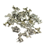 Maxbell 30 Pieces 5 Styles Mixed Lovely Pet Dog Charms Pendants DIY Jewelry Making