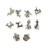 Maxbell 30 Pieces 5 Styles Mixed Lovely Pet Dog Charms Pendants DIY Jewelry Making