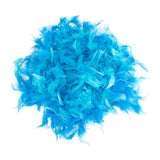 Maxbell Soft Fluffy Feather Boa Hair Bow Hairband Clothing Costume Craft Project DIY Trim Feather Strip Light Blue Length 2m