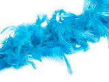 Maxbell Soft Fluffy Feather Boa Hair Bow Hairband Clothing Costume Craft Project DIY Trim Feather Strip Light Blue Length 2m