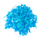 Maxbell Soft Fluffy Feather Boa Hair Bow Hairband Clothing Costume Craft Project DIY Trim Feather Strip Light Blue Length 2m