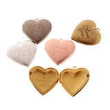 Maxbell 5 Pieces I Love You Photo Pictures Charm Heart Shape Locket Pendant Jewelry