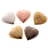 Maxbell 5 Pieces I Love You Photo Pictures Charm Heart Shape Locket Pendant Jewelry