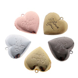 Maxbell 5 Pieces I Love You Photo Pictures Charm Heart Shape Locket Pendant Jewelry