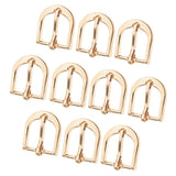 Maxbell 10 Pieces Gold Plated Single Roller Buckle Prong Alloy 23x21mm Hardware for Strap Leathercraft Handbag