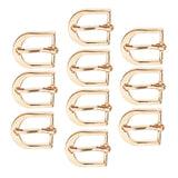 Maxbell 10 Pieces Gold Plated Single Roller Buckle Prong Alloy 23x21mm Hardware for Strap Leathercraft Handbag