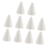 Maxbell 10 Pieces White Cone Shape Styrofoam Doll Ornament for Party Decor DIY Kid Craft