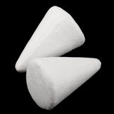 Maxbell 10 Pieces White Cone Shape Styrofoam Doll Ornament for Party Decor DIY Kid Craft